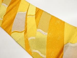 瓦に竹模様織出し袋帯